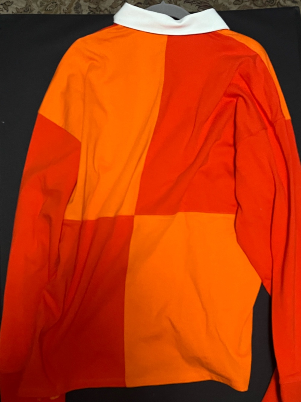 Sandro Rouge/Orange Rugby Square Sweatshirt size XXL (2XL) - Picture 2 of 10